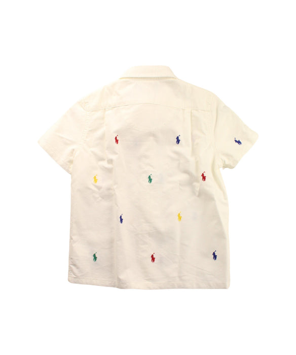 A White Short Sleeve Shirts from Ralph Lauren in size 7Y for boy. (Back View)
