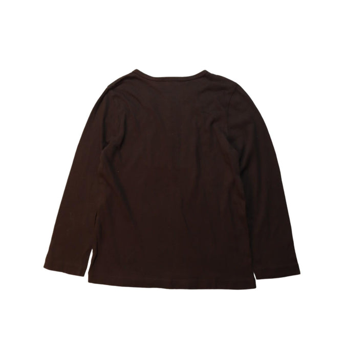 A Brown Long Sleeve Tops from Crewcuts in size 4T for girl. (Back View)