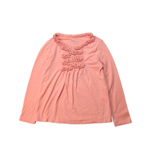 A Peach Long Sleeve Tops from Crewcuts in size 4T for girl. (Front View)