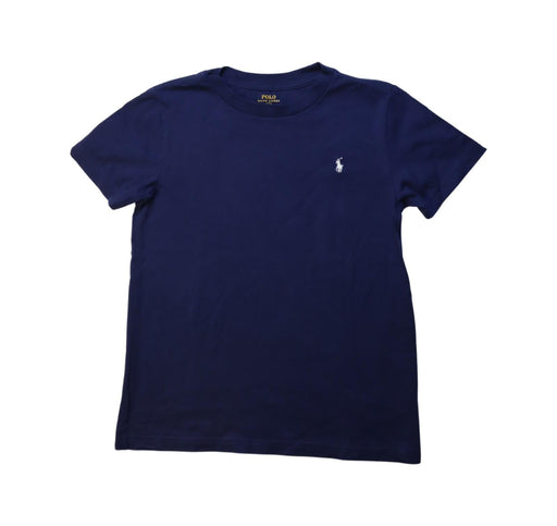 A Navy Short Sleeve T Shirts from Polo Ralph Lauren in size 7Y for boy. (Front View)