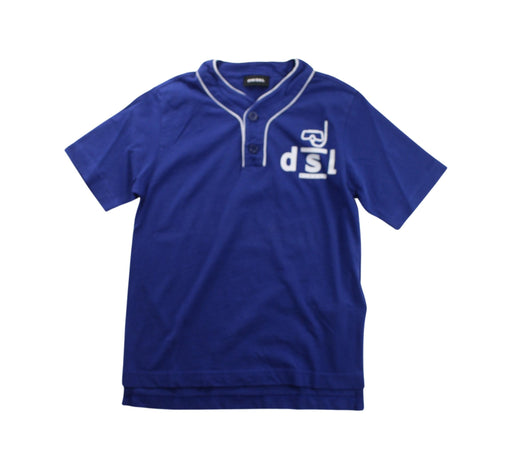 A Blue Short Sleeve Polos from Diesel in size 6T for boy. (Front View)