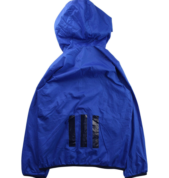 A Blue Lightweight Jackets from Adidas in size 7Y for boy. (Back View)