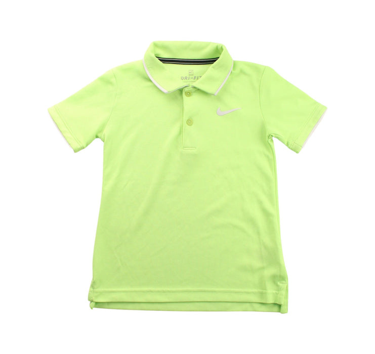 A Green Short Sleeve Polos from Nike in size 6T for boy. (Front View)