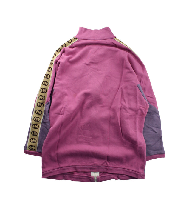 A Pink Zippered Sweatshirts from Gucci in size 12Y for girl. (Back View)