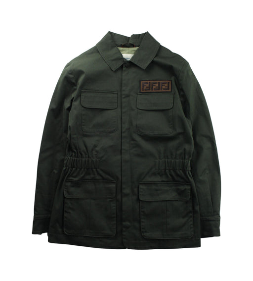 A Green Coats from Fendi in size 12Y for boy. (Front View)
