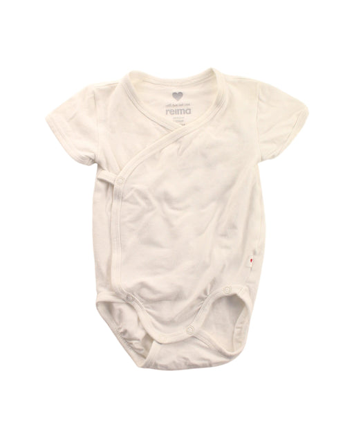 A White Short Sleeve Bodysuits from Reima in size 0-3M for boy. (Front View)