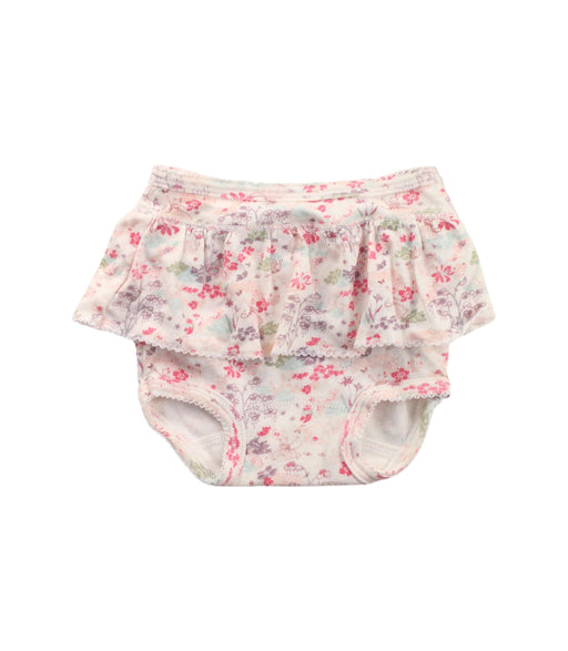 A White Bloomers from Petit Bateau in size 3-6M for girl. (Front View)
