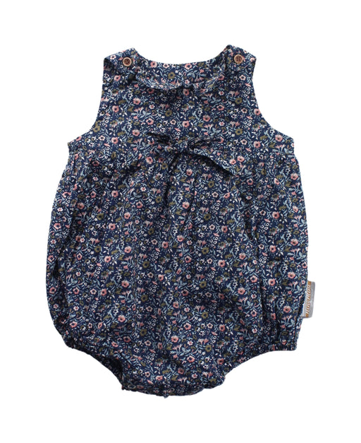 A Blue Sleeveless Bodysuits from Niny Mini in size 6-12M for girl. (Front View)