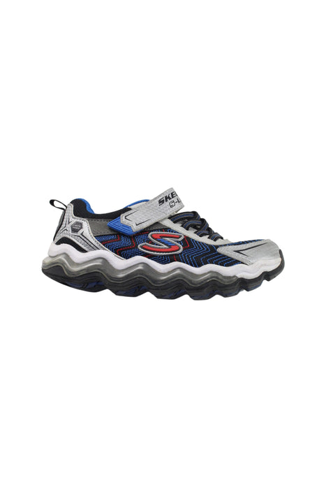 A Blue Sneakers from Skechers in size 7Y for boy. (Front View)