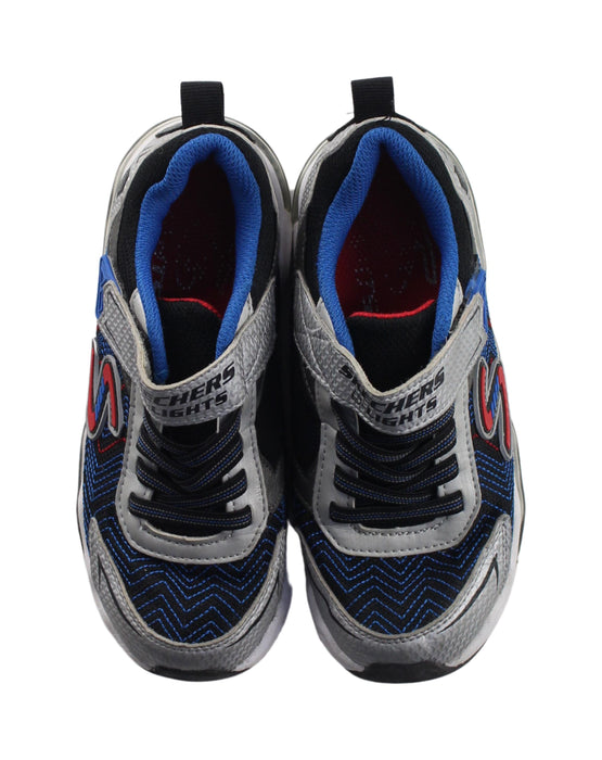 A Blue Sneakers from Skechers in size 7Y for boy. (Back View)