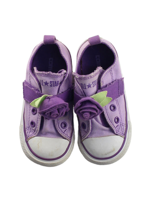A Purple Sneakers from Converse in size 18-24M for girl. (Back View)