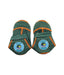 A Green Aqua Shoes from Duukies in size 5T for boy. (Back View)