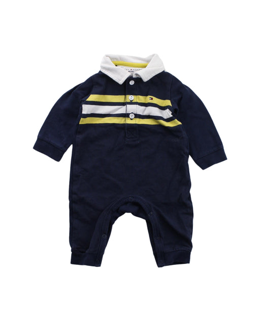 A Blue Long Sleeve Jumpsuits from Tommy Hilfiger in size Newborn for boy. (Front View)