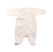 A White Onesies from Petit Bateau in size 0-3M for boy. (Back View)
