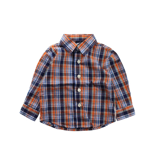 A Blue Long Sleeve Shirts from Nautica in size 6-12M for boy. (Front View)