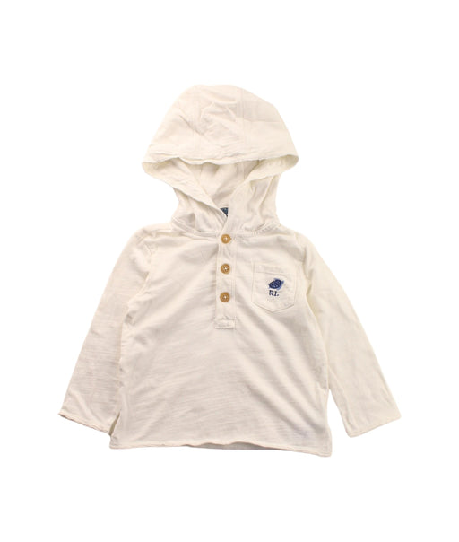 A White Buttoned Sweatshirts from Polo Ralph Lauren in size 6-12M for boy. (Front View)