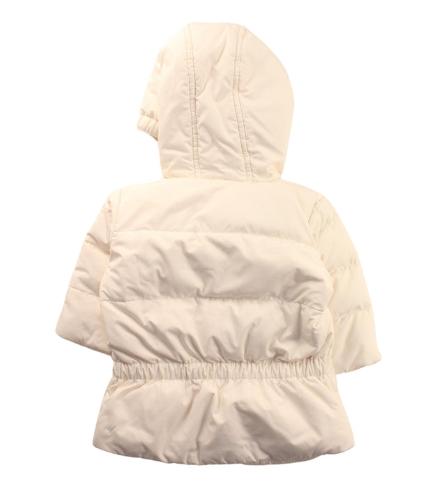 A White Puffer/Quilted Jackets from Ralph Lauren in size 6-12M for girl. (Back View)