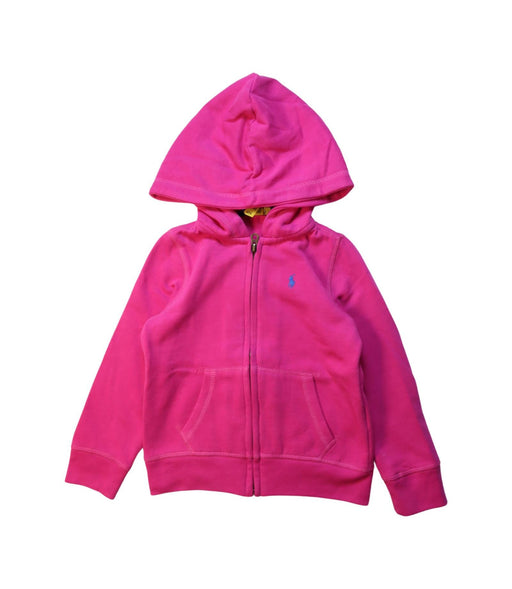 A Pink Lightweight Jackets from Polo Ralph Lauren in size 4T for girl. (Front View)