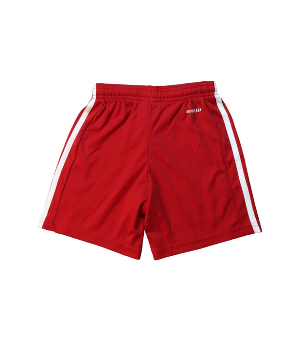 A Red Active Shorts from Adidas in size 7Y for boy. (Back View)