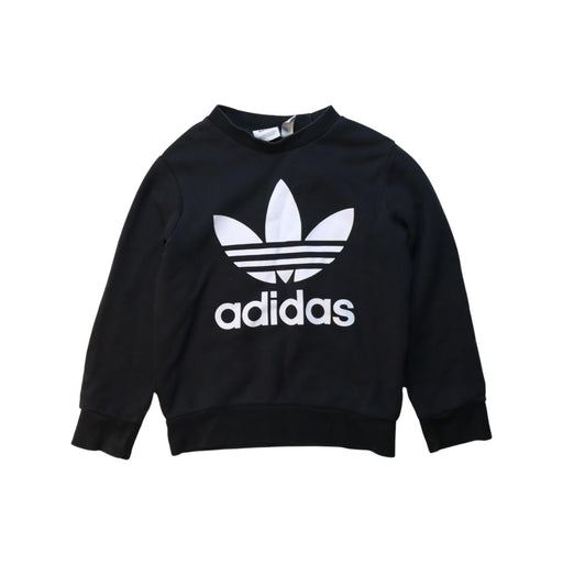 A Black Crewneck Sweatshirts from Adidas in size 5T for boy. (Front View)