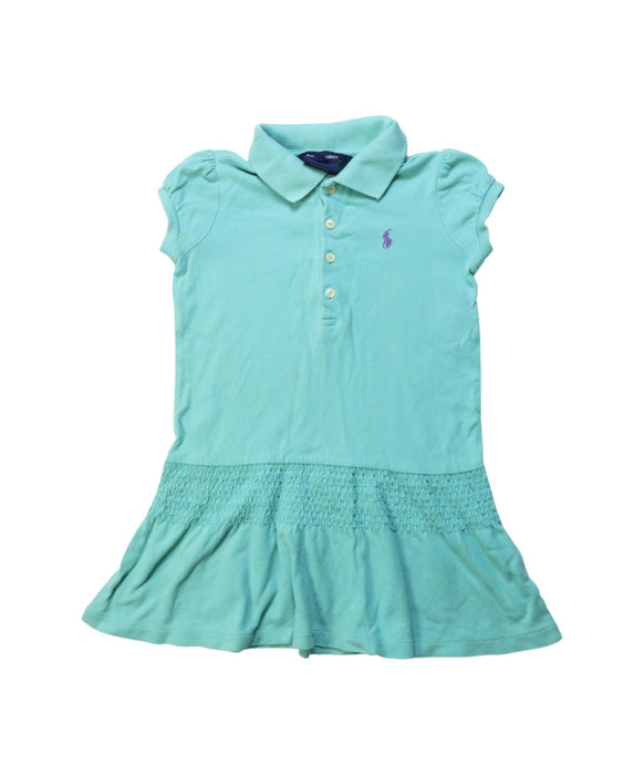 A Green Short Sleeve Dresses from Ralph Lauren in size 3T for girl. (Front View)