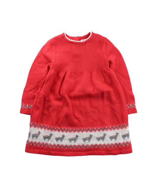 A Red Sweater Dresses from Boden in size 12-18M for girl. (Front View)
