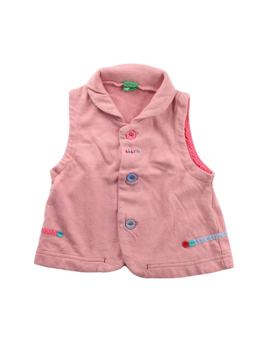 A Pink Dress Up Vests from Ragmart in size 12-18M for girl. (Front View)