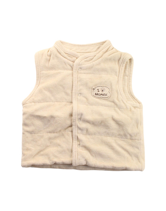 A White Outerwear Vests from Natures Purest in size 18-24M for boy. (Front View)