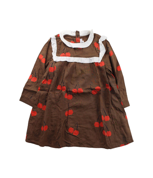 A Brown Long Sleeve Dresses from Mini Rodini in size 18-24M for girl. (Front View)