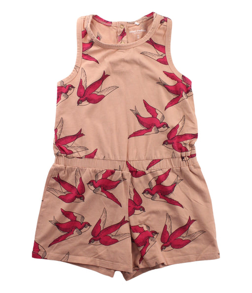 A Peach Sleeveless Rompers from Mini Rodini in size 5T for girl. (Front View)