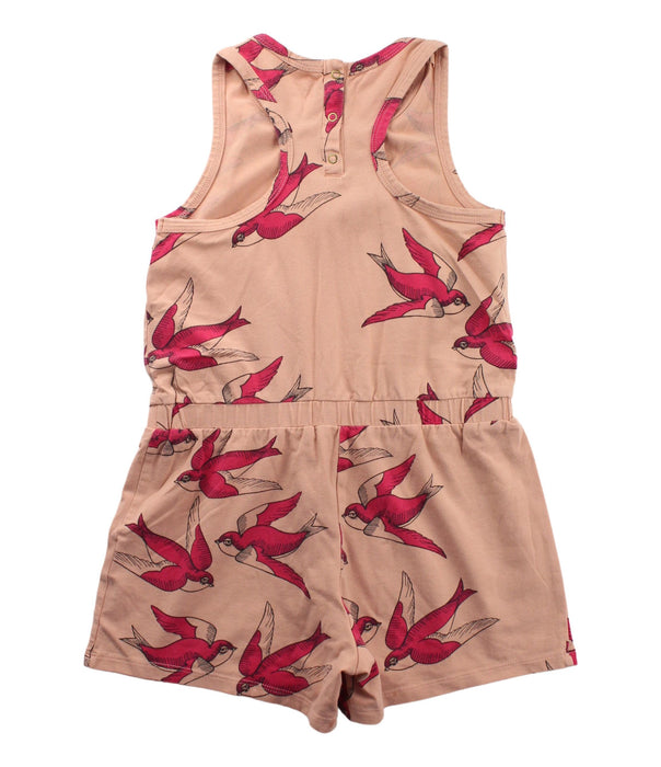 A Peach Sleeveless Rompers from Mini Rodini in size 5T for girl. (Back View)