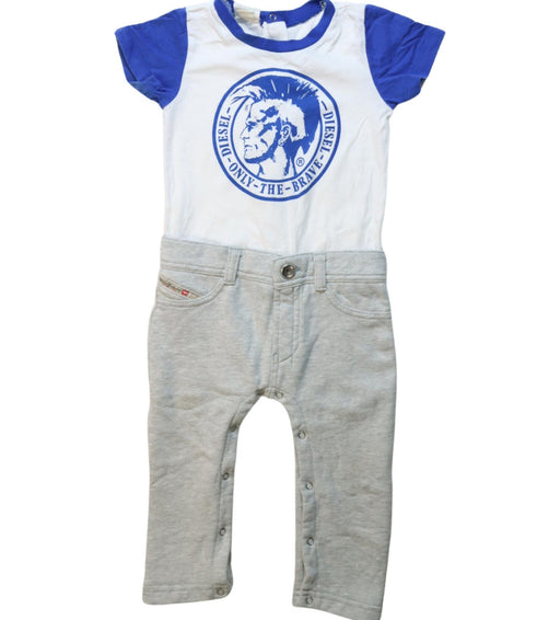 A Multicolour Short Sleeve Jumpsuits from Diesel in size 12-18M for boy. (Front View)