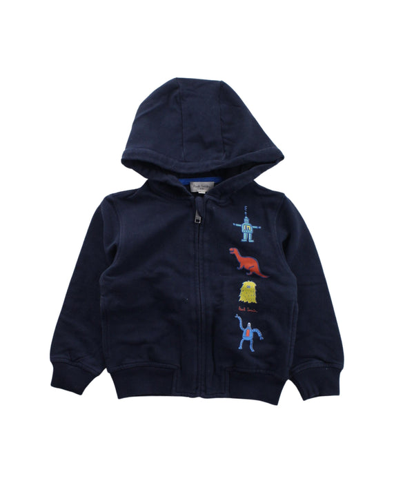 A Blue Zippered Sweatshirts from Paul Smith in size 2T for boy. (Front View)