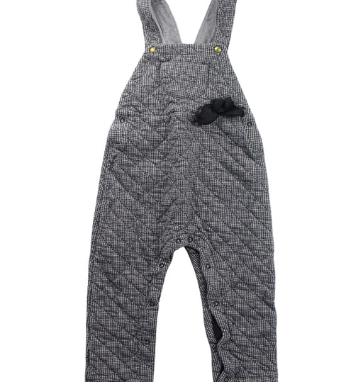 A Grey Long Overalls from Petit Bateau in size 2T for boy. (Front View)