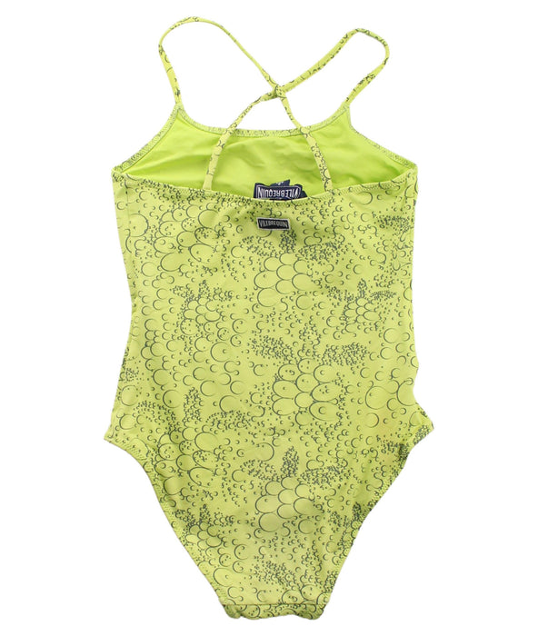 A Green Swimsuits from Vilebrequin in size 6T for girl. (Back View)