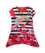 A Red Short Sleeve Dresses from Desigual in size 3T for girl. (Front View)