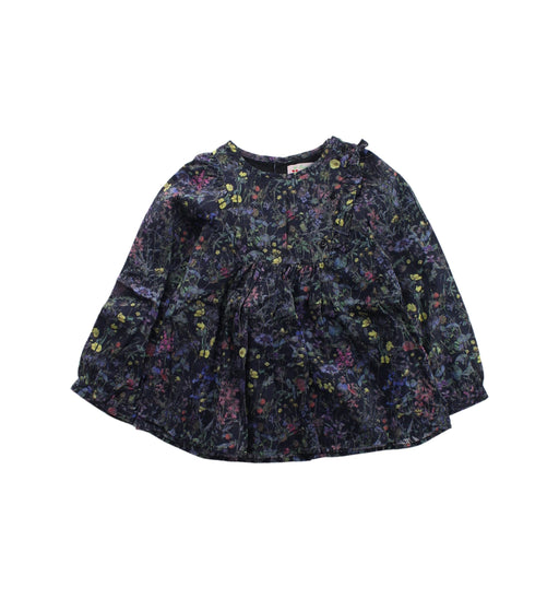 A Blue Long Sleeve Tops from Bonpoint in size 3T for girl. (Front View)
