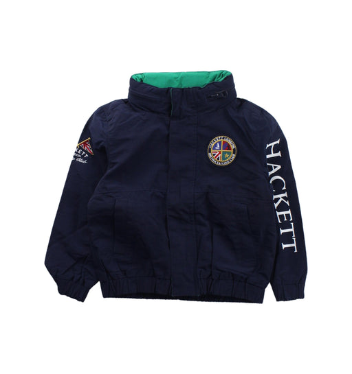A Blue Lightweight Jackets from Hackett in size 2T for boy. (Front View)