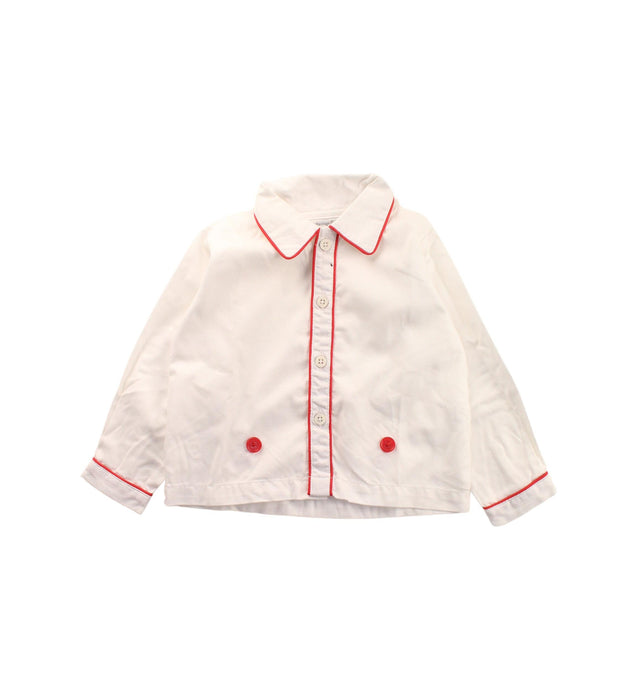 A White Long Sleeve Shirts from Rachel Riley in size 6-12M for girl. (Front View)