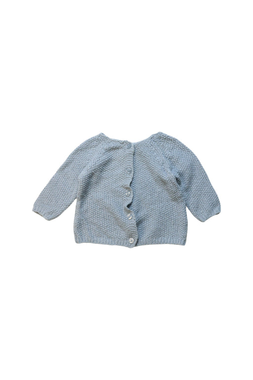 A Blue Cardigans from Seed in size 0-3M for girl. (Front View)