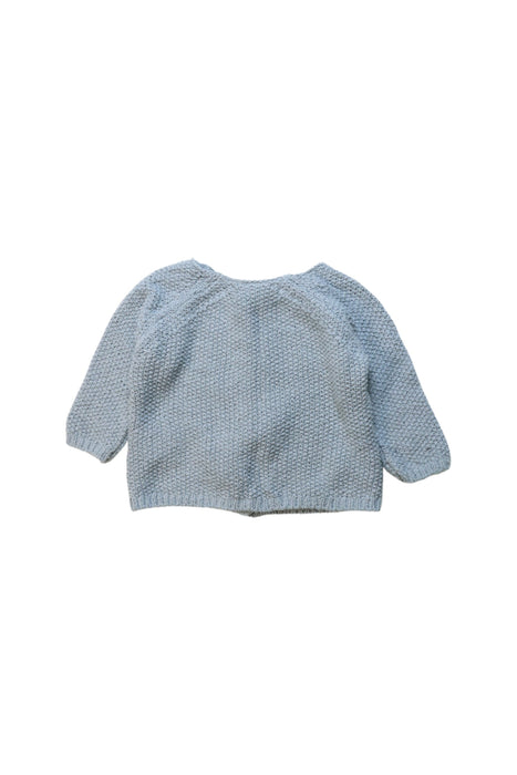 A Blue Cardigans from Seed in size 0-3M for girl. (Back View)