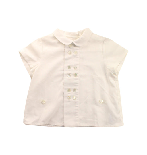 A White Short Sleeve Shirts from Tizzas in size 18-24M for girl. (Front View)