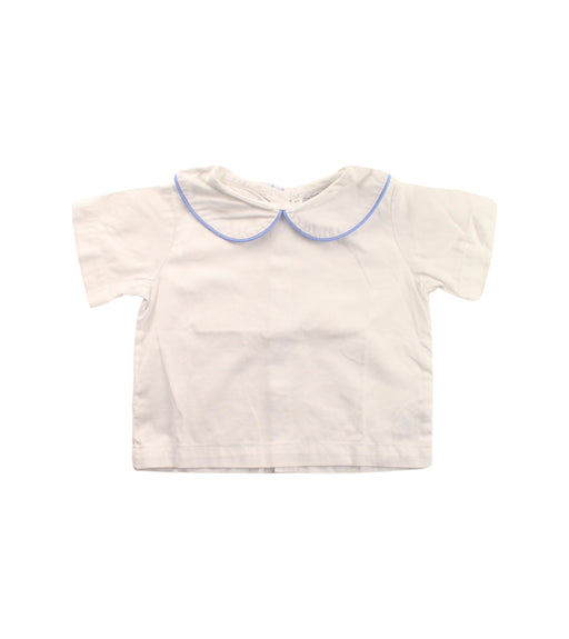 A White Short Sleeve Tops from Rachel Riley in size 3-6M for girl. (Front View)