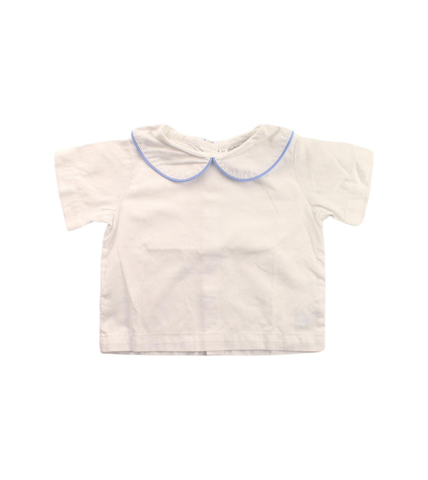 A White Short Sleeve Tops from Rachel Riley in size 3-6M for girl. (Front View)