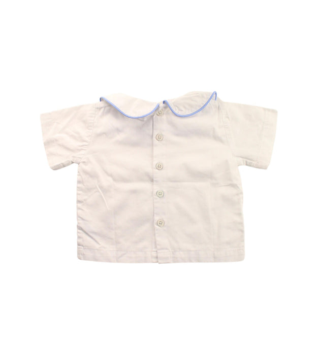 A White Short Sleeve Tops from Rachel Riley in size 3-6M for girl. (Back View)
