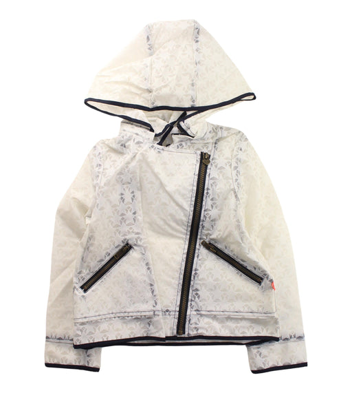 A White Lightweight Jackets from IKKS in size 6T for girl. (Front View)