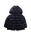 A Blue Puffer/Quilted Jackets from Moncler in size 12-18M for girl. (Back View)