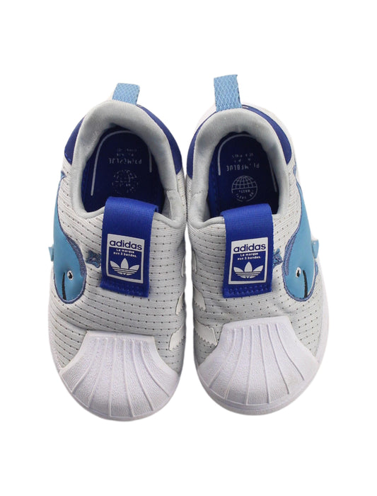 A Blue Slip Ons from Adidas in size 12-18M for boy. (Back View)