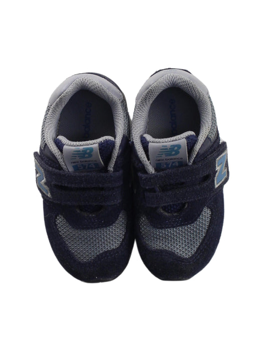A Blue Sneakers from New Balance in size 18-24M for boy. (Back View)