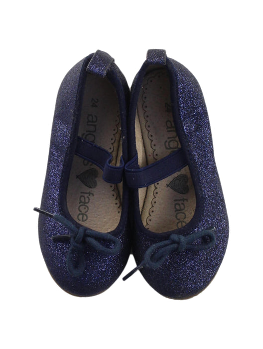 A Blue Flats from Angel's Face in size 3T for girl. (Back View)